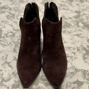 Brown Suede Booties